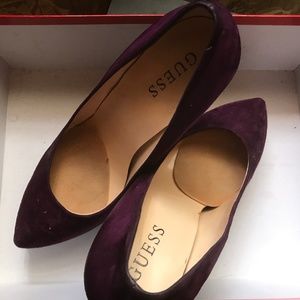 Guess 7M Gwamazed Purple 5" Heel 1" platform